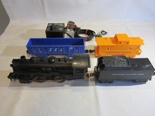Vintage Post WW2 MARX Trains O Gauge 490 Steam Engine Freight Set Cars