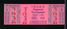 March 7 1953 Indiana High School Regional Tournament full Ticket Kokomo BXOS06