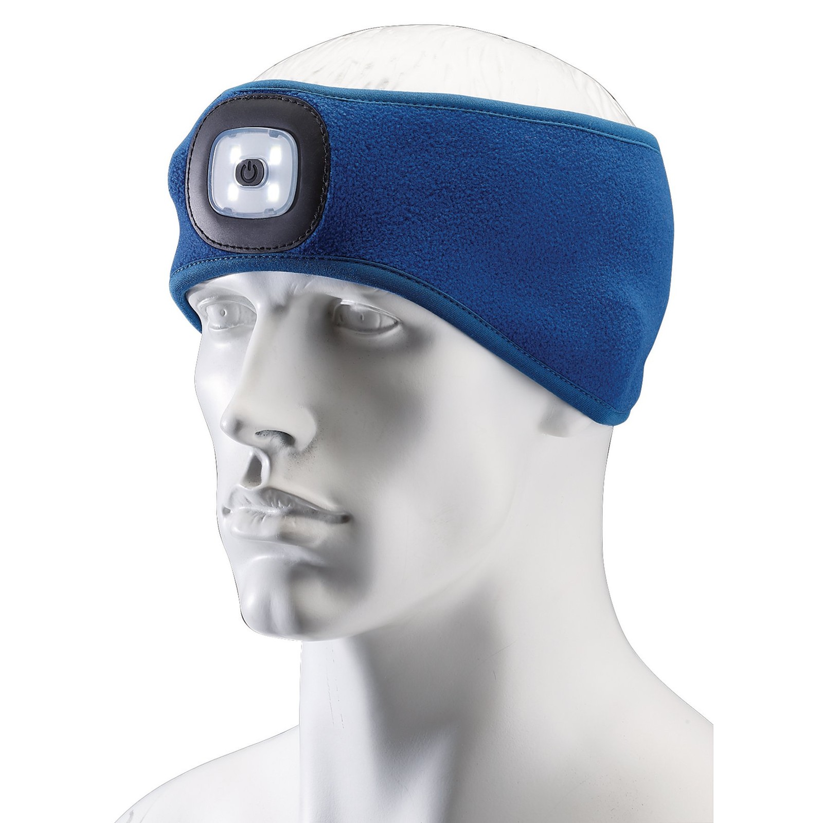 Draper 95171 Head Warm Fleece Headband & Rechargeable 4 SMD LED USB Torch - Blue - Image 6