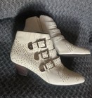 Jeffrey Campbell Ibiza Low Studded Ivory Leather Bootie Size 7.5 — photo 2