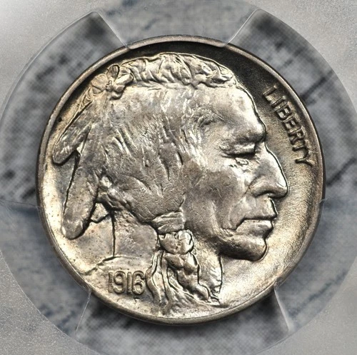 1916-P Buffalo Nickel PCGS MS64 Early Date! #EKQ9