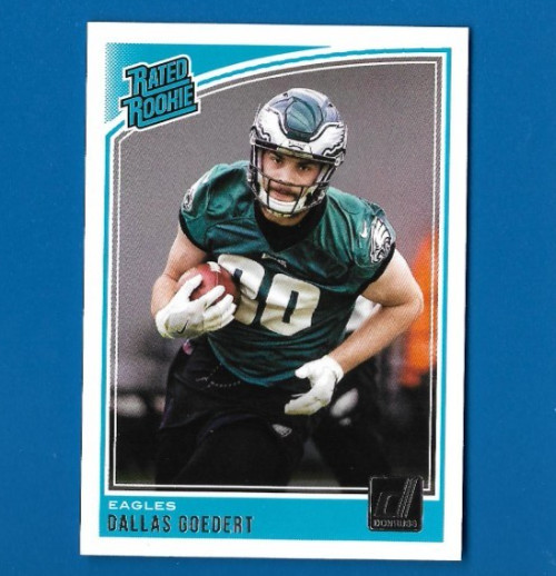 2018 Panini Donruss Rated Rookie Dallas Goedert RC, Philadelphia Eagles #347