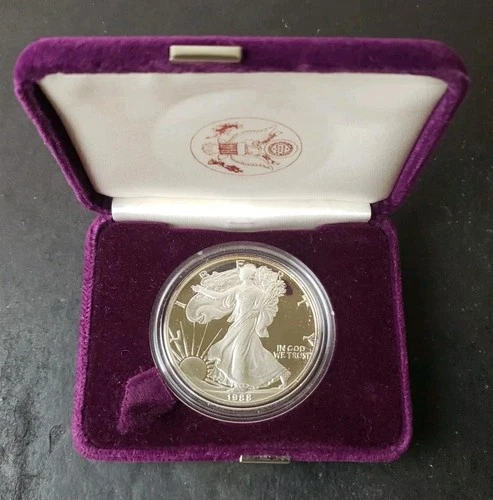 1988 S Proof $1 American Silver Eagle Dollar