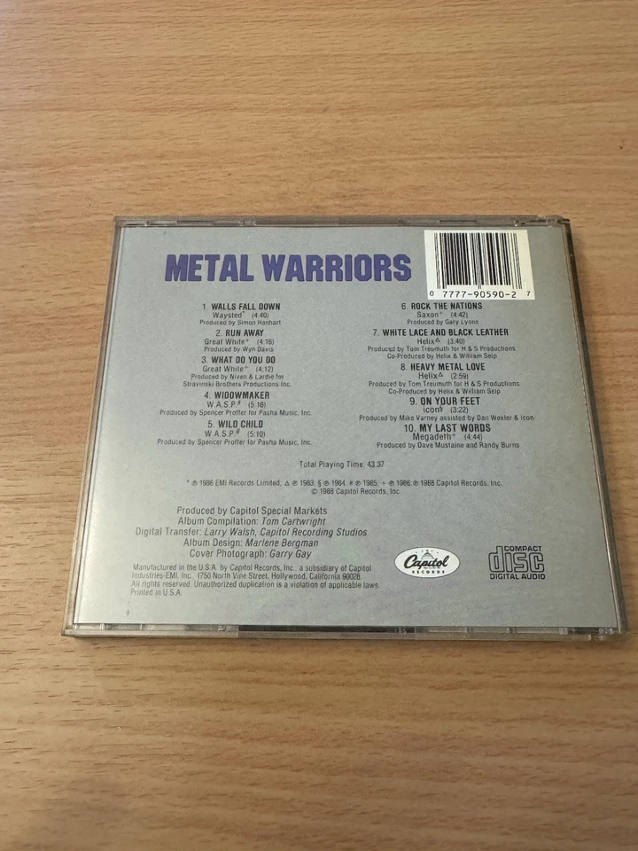 METAL WARRIORS CD Capitol Records Foto 2 de 3