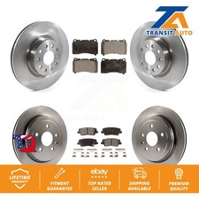 Front Rear Brake Rotors Ceramic Pad Kit For Cadillac CTS With 18" Factory Wheels