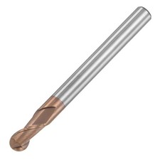 Image of 3mm Radius 100mm Long HRC55 Carbide AlTiSin Coated 2 Flute Ball Nose End Mill