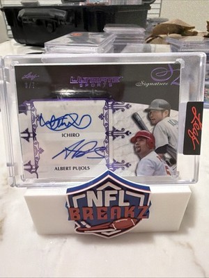 2024 Leaf Signatures Albert Pujols Ichiro Dual Autograph 3/7
