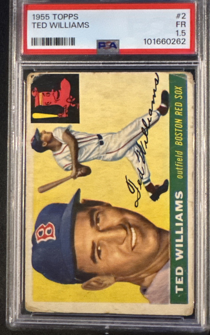 1955 Topps #2 Ted Williams Boston Red Sox PSA 1.5