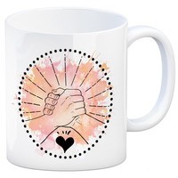 Freundschaft Kaffeebecher In Orange Mit Tollem Spruch