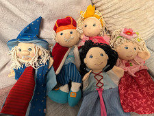  Wunderschöne, neuwertige Haba Handpuppen aus Stoff, Magier, König, Prinzessin, 