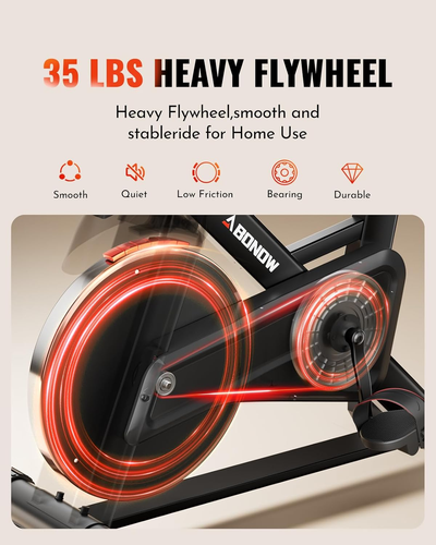 Exercise Bike, Low Noise Stationary Bikes for Home, Adjustable Brake Pad Indoor - Picture 2 of 7