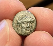 *RARE* Adramyteon, Mysia AE12, 1.7g. 2nd c. BC. 3/4 Facing Zeus / Eagle. ex-CNG.