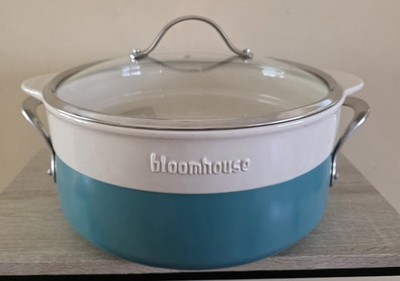 Bloomhouse Triply 6-Qt Aluminum Enamel Everyday Pot with Steamer Insert
