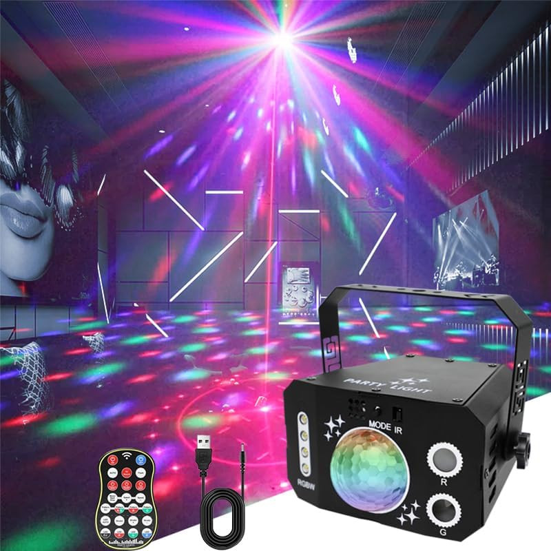 Luci Discoteca LED RGB: Luce DJ a Ritmo di Musica Portatile per Feste