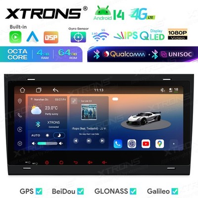 8,8'' Für Audi A4 B6 A4 B7 S4 Autoradio Android 14 4+64GB GPS Navi LTE 4G CarPlay