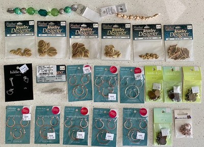 Lot of 23 Darice Jewelry Designer Hildie & Jo Craft Blue Moon Bead Charms Mounts