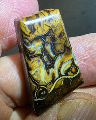 Australian Boulder opal Cab Flashy Color 38 carats  See  Video
