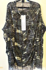 Rundholz Damen Mesh Kleid Shirt leicht transp...