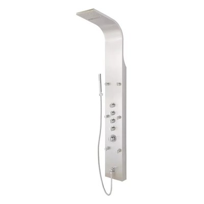 Signature Hardware Novi Thermostatic Stainless Steel Shower Panel w/ Hand Shower