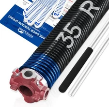 .262 x 2" x 35" RIGHT Wind Garage Door Torsion Spring w/ Winding Bars and Gloves