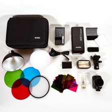 Godox AD200 Pocket Flash 200W Kit  AD-S7 Softbox  AD-S17 Dome  AD-S11 Filters