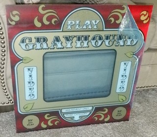 Vintage GRAYHOUND Video Machine Arcade Game Hard Plastic Screen Top 21.5" X 21.5