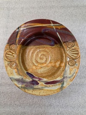 Beautiful Handmade Studio Art Pottery Bowl Signed Brown from Door County WI