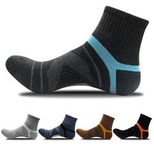 5 pair Men's Compression Socks Sports Fitness Ankle Cotton Sock Basketball Socks