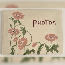 VTG NOS Jumbo Flowered Cloth Scrapbook Photo Album - 100 Pages - New Old Stock
