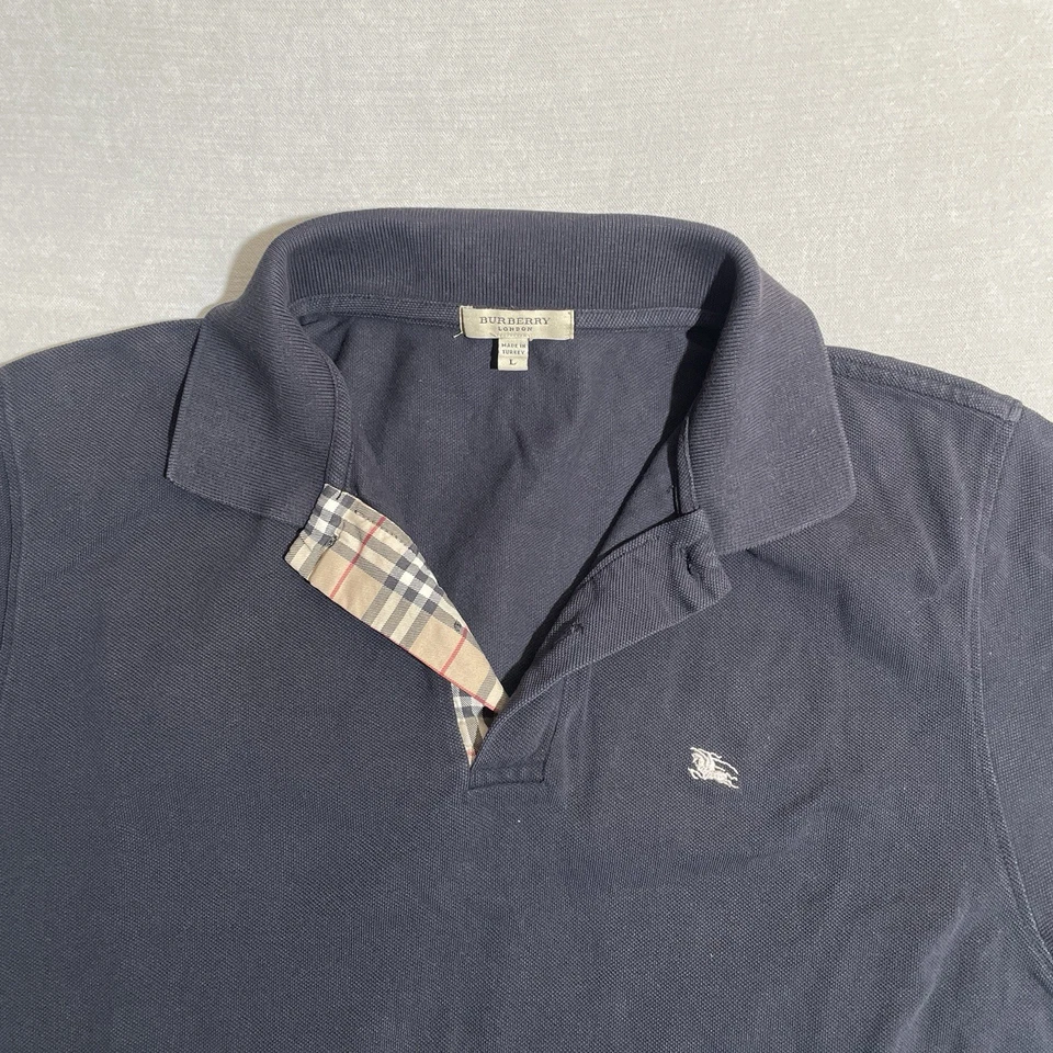 Camisa Polo Burberrys Para Hombre Talla Grande Cuadros Nova Manga Corta Diseñador Londres Foto 4 de 4