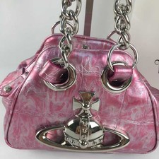 Vivienne Westwood Orb Chain Shoulder Bag Pink NWT JB