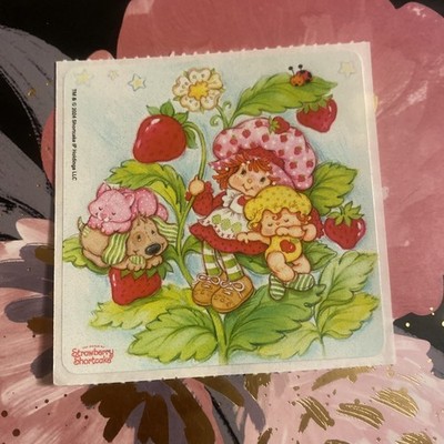 Retro Strawberry Shortcake Pup & Baby Sticker Mod 2.5  Inches