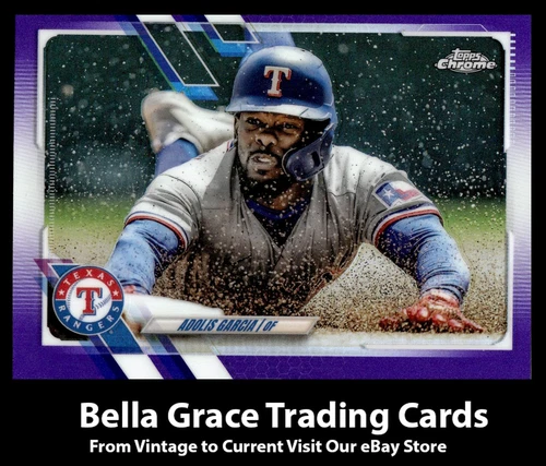 2021 Topps Chrome Update Adolis Garcia #USC64 Texas Rangers Purple Refractor