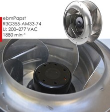 520W EBM Pope R3G355-AM33-74 Motor Fan a/C Air Cooling Industry M1067