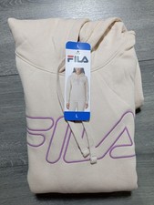 Fila Hoodie Adult Womens Large Sand Dollar Fleece Lined Pullover
