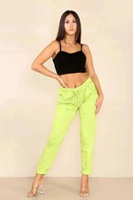 Ladies Women's Italian Stretch Plain Magic Comfy Lagenlook Trousers Joggers Pant