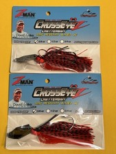 Lot of 2 Z-man Cross Eyez Chatterbait 3/8 oz Fire Craw