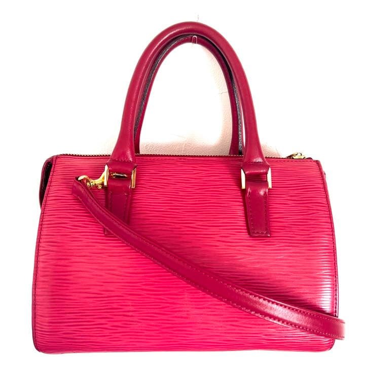 VALENTINO Women 2Way Shoulder Hand bag Leather V Logo Charm Red Gold from japan thumbnail 2