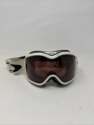 Oakley A-Frame Snow Goggles White Frame Amber Lense Ski Snowboard Winter Sports