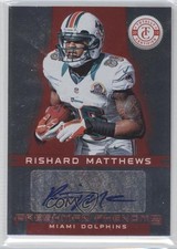 2012 Totally Certified Platinum Red 71/290 Rishard Matthews #163 Auto 0y5