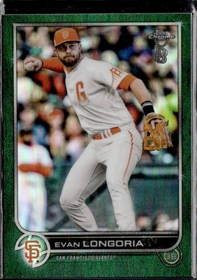 2022 Topps Chrome Ben Baller Baseball Evan Longoria Green /99 Giants #54
