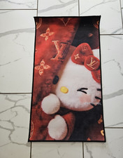Hello Kitty Cartoon Rectangle Red Brown White Floor Mat Rug 18in X 32in Hello Kitty Cartoon Rectangle Red Brown White Floor Mat Rug 18in X 32in