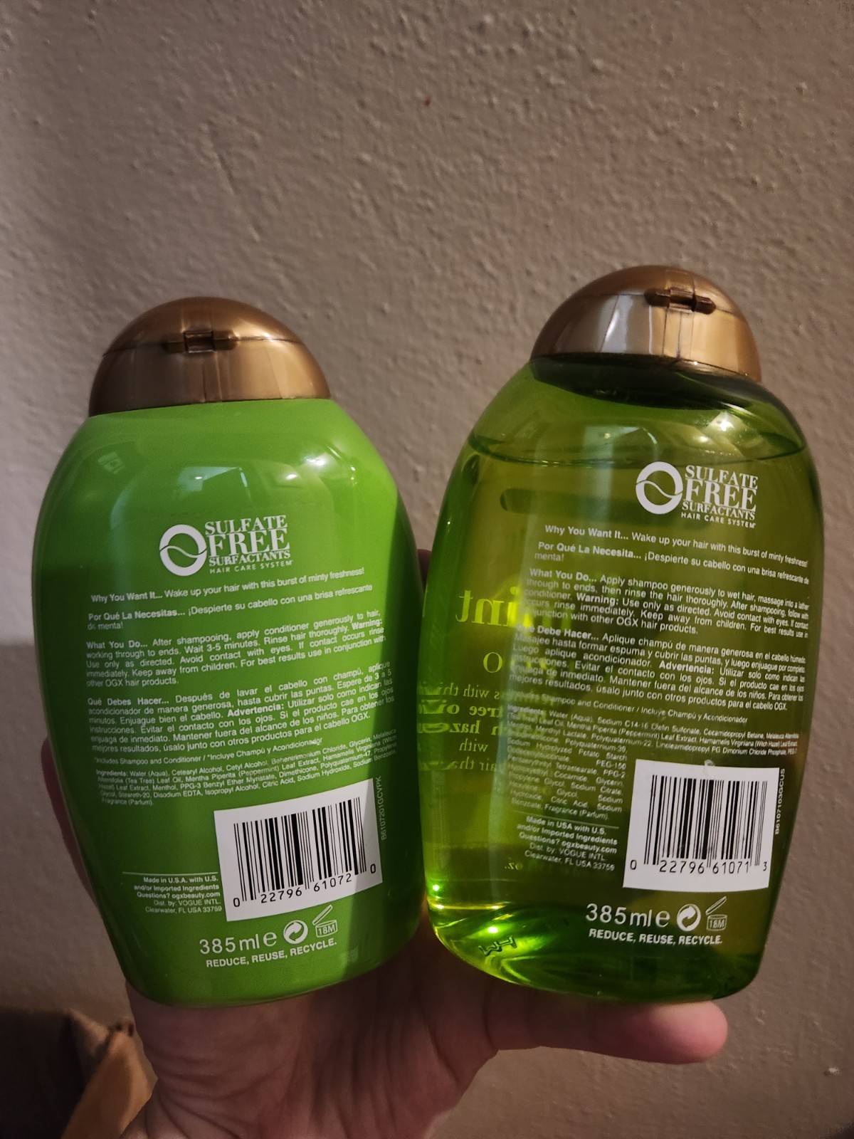 FREE SHIP OGX Refreshing Scalp Tea Tree Mint Extra Strength Shampoo ...
