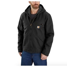 Carhartt Mens 3X Black Sherpa Lined Jacket Loose Fit Heavyweight Work Utility