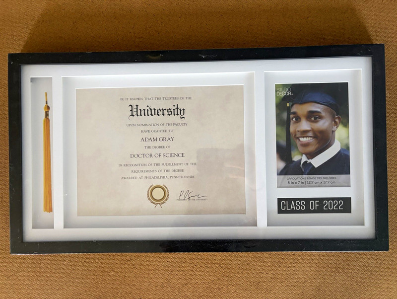 Studio Decor Graduation Multi-Opening Collage Frame 11x23 Black