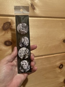 Dolly Parton Dollywood Exclusive Pin 4 Button Set Vintage Look
