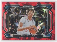 #82 Tidjane Salaun 2024-25 Prizm Draft Picks Variation Red Ice RC