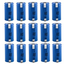 Kastar 15x Sc Sub C 1.2v Nicd Rechargeable Battery With Solder Taps On Terminal