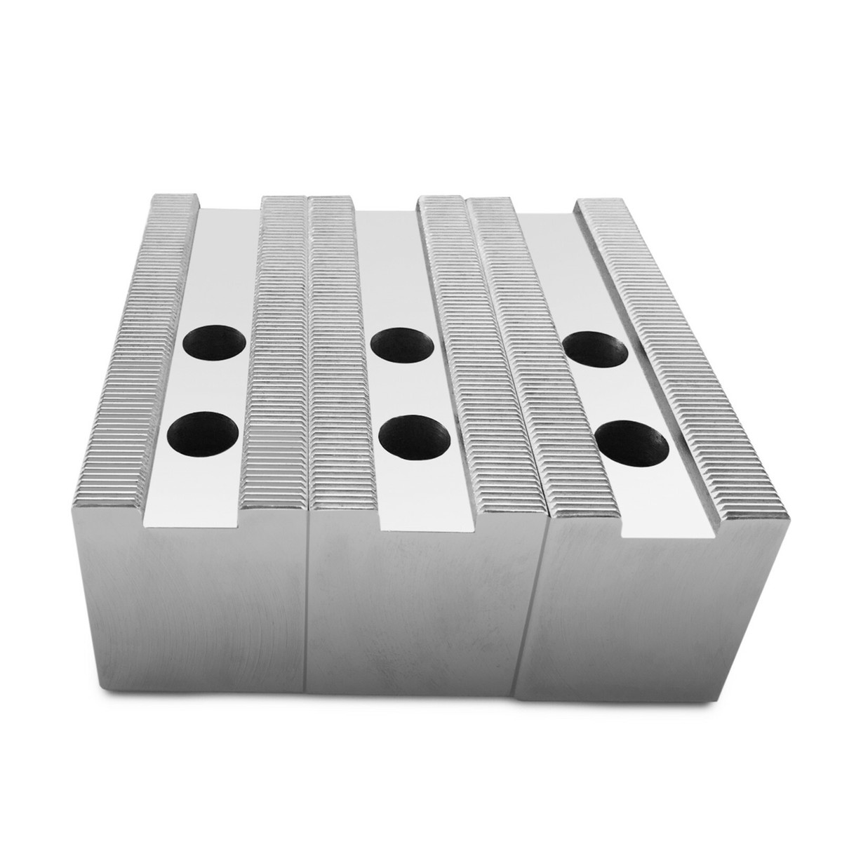 12" Lathe Chuck Pointed Steel Soft Jaws – Fit Kitagawa, Samchully B-212 – Height 4, 21mm Slot – 12 Pcs