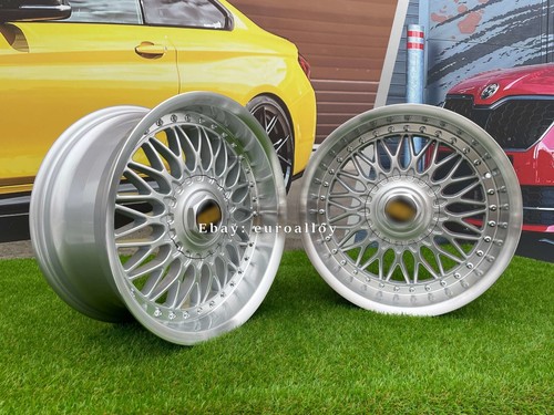 4X 17" 5x120 8J + 9J ET20 RS style DEEP DISH wheels for BMW E36 E90 E46 E60 F30 - 第 6/17 張圖片